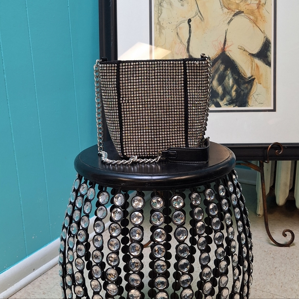 Black Rhinestones Crossbodys